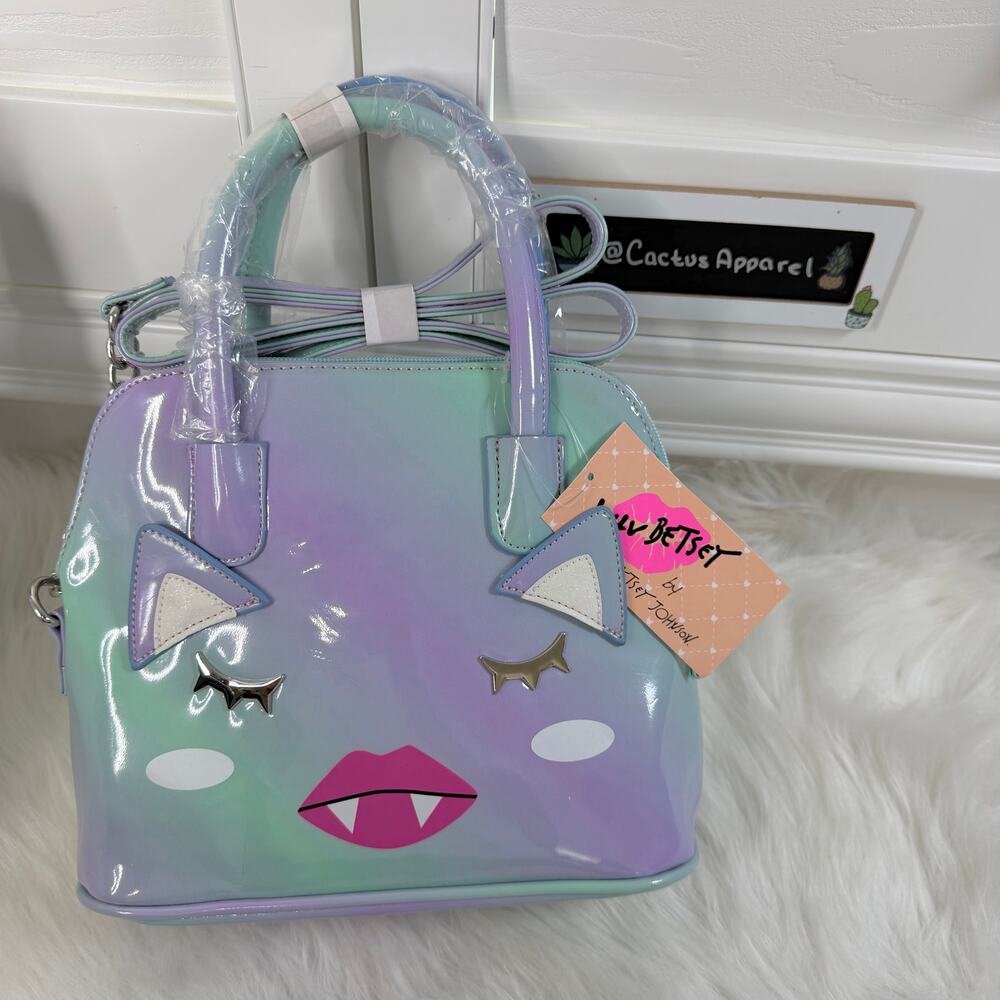 New Luv Betsey by Betsey Johnson Vampire Face Crossbody Satchel